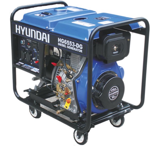 موتور برق هیوندای 5300 وات گازوئیلی HYUNDAI HG6553-DG - یک توبره